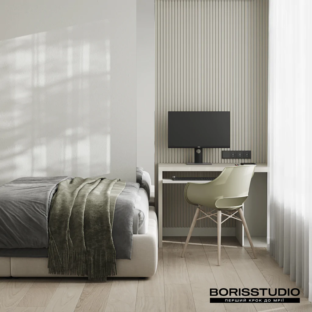 Дизайн-проект спальни в стиле минимализм