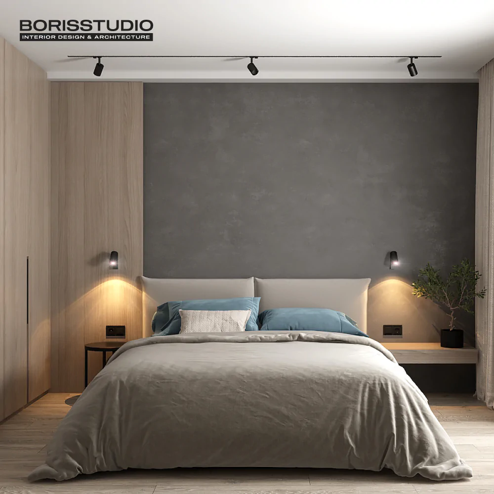 Освещение спальни в минималистичном стиле