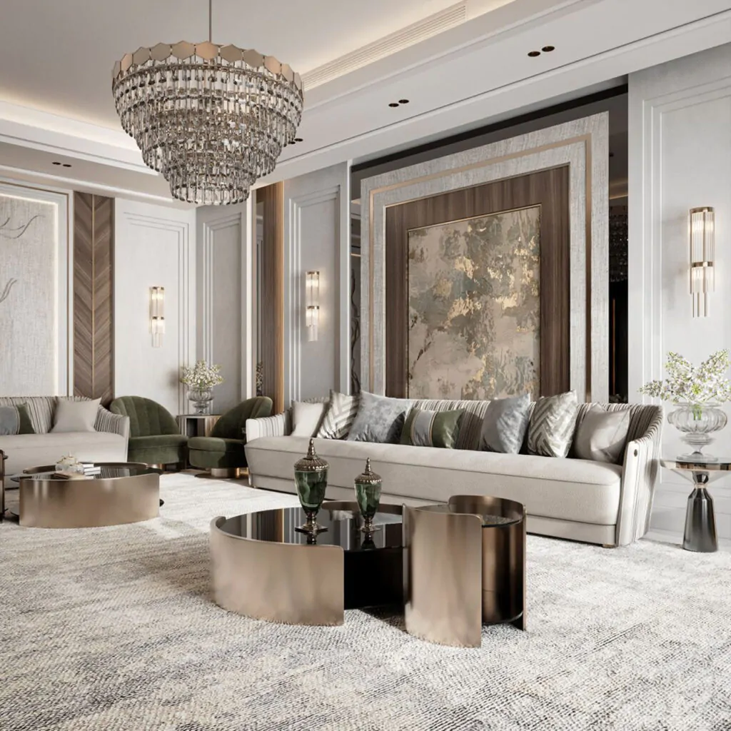 Дизайн інтер'єру вітальні в стилі модерн