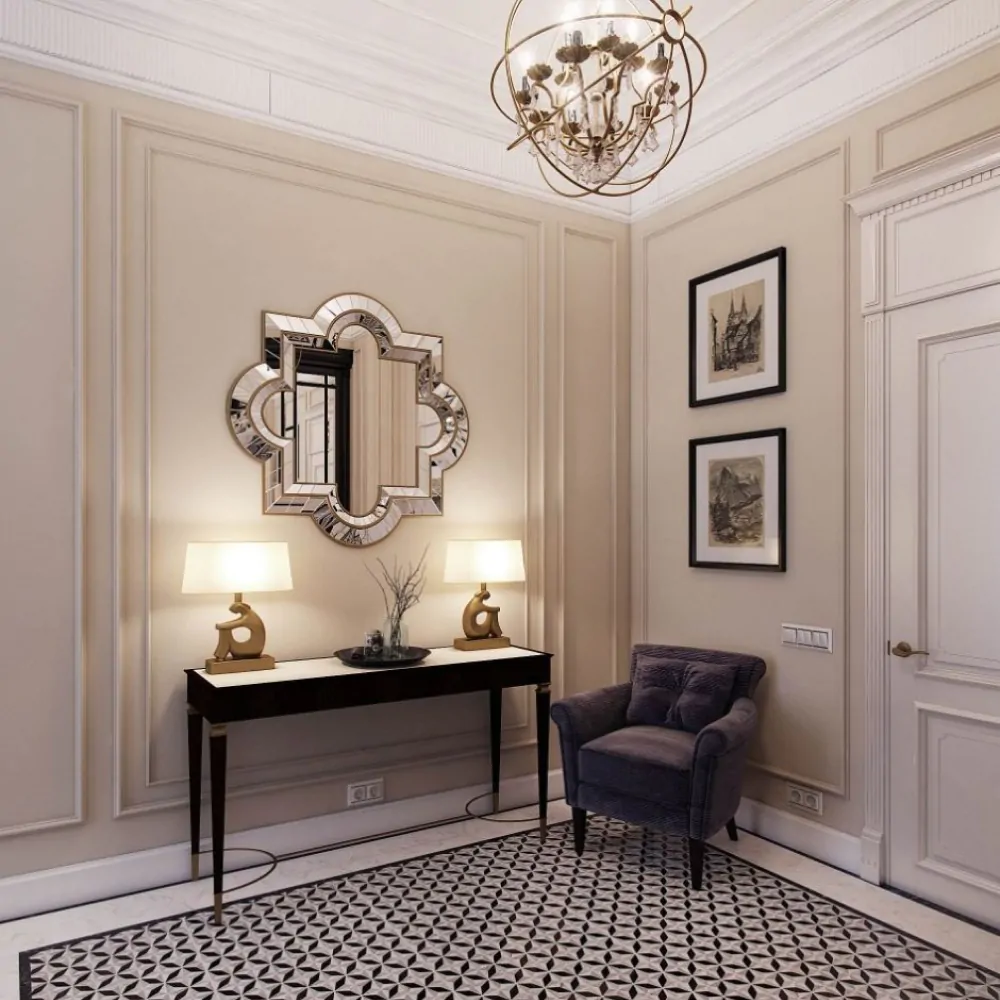 Дизайн інтер'єру передпокою в стилі неокласики