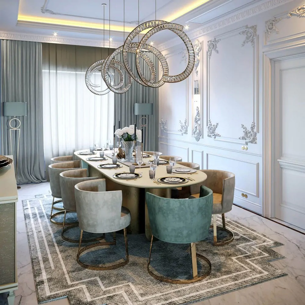 Дизайн інтер'єру кухні в стилі неокласики