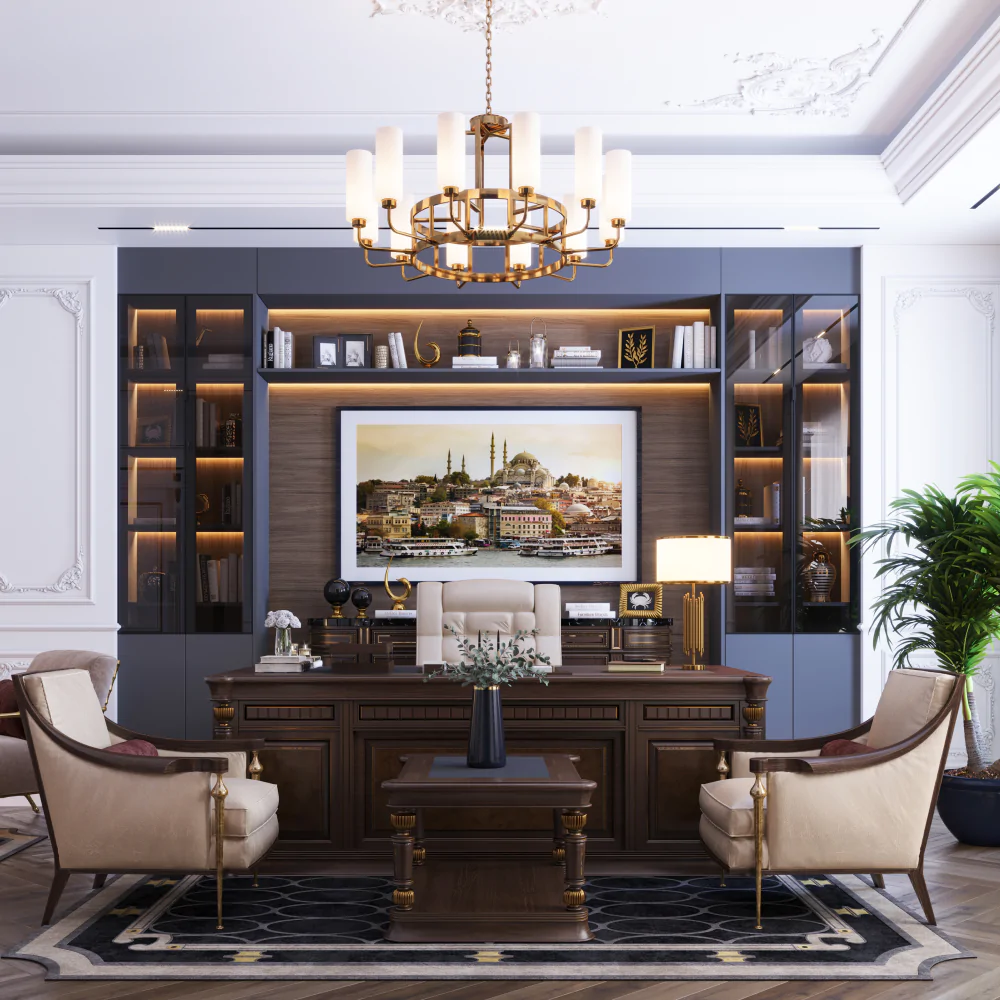 Дизайн інтер'єру офісу у стилі неокласика