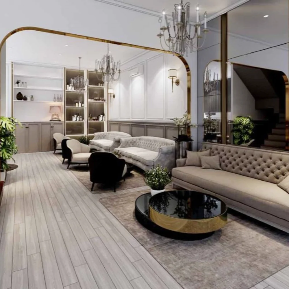 Дизайн интерьера салона красоты в стиле неоклассика №1