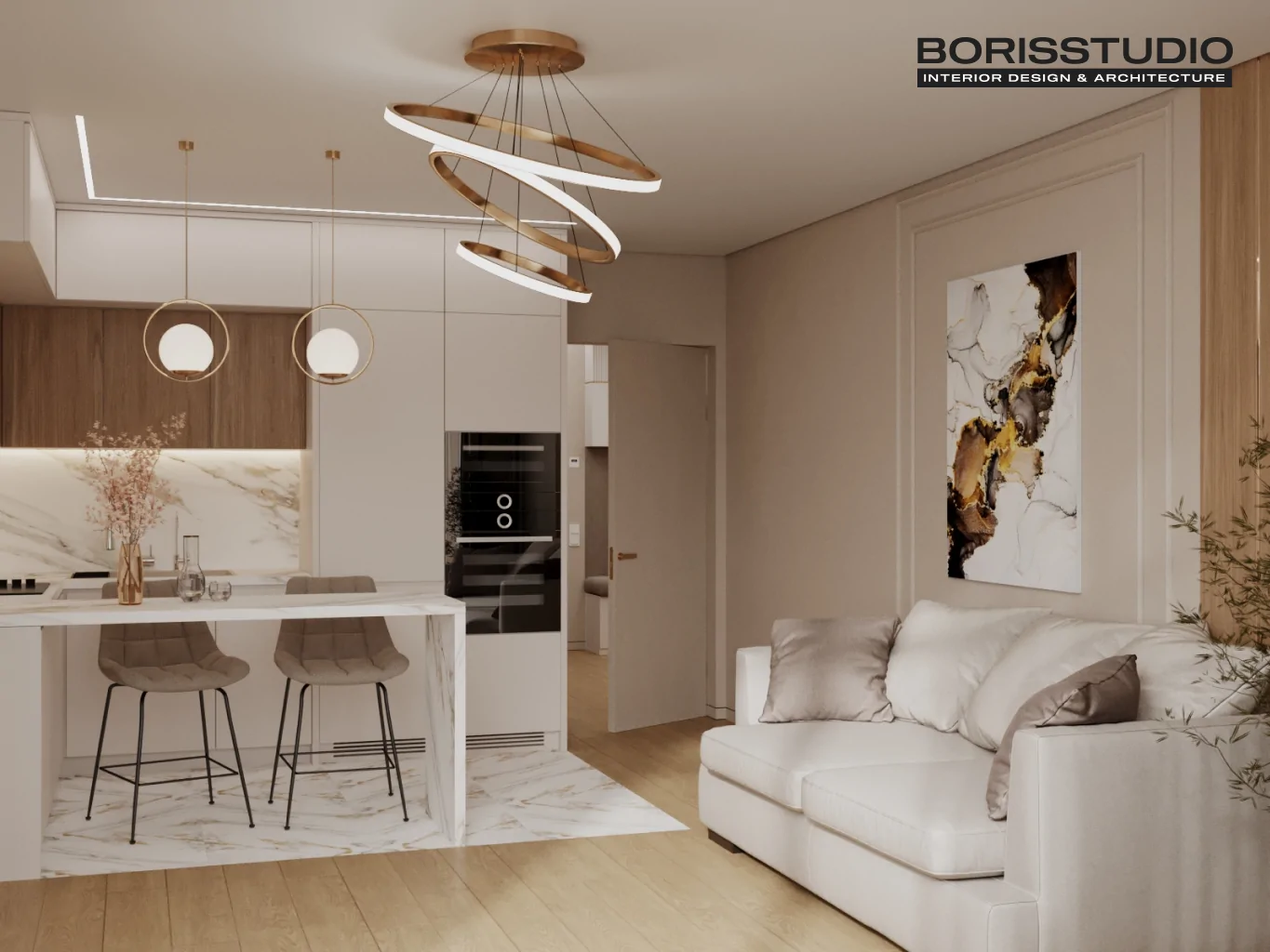 Дизайн-проект інтер’єру у стилі неокласика №2