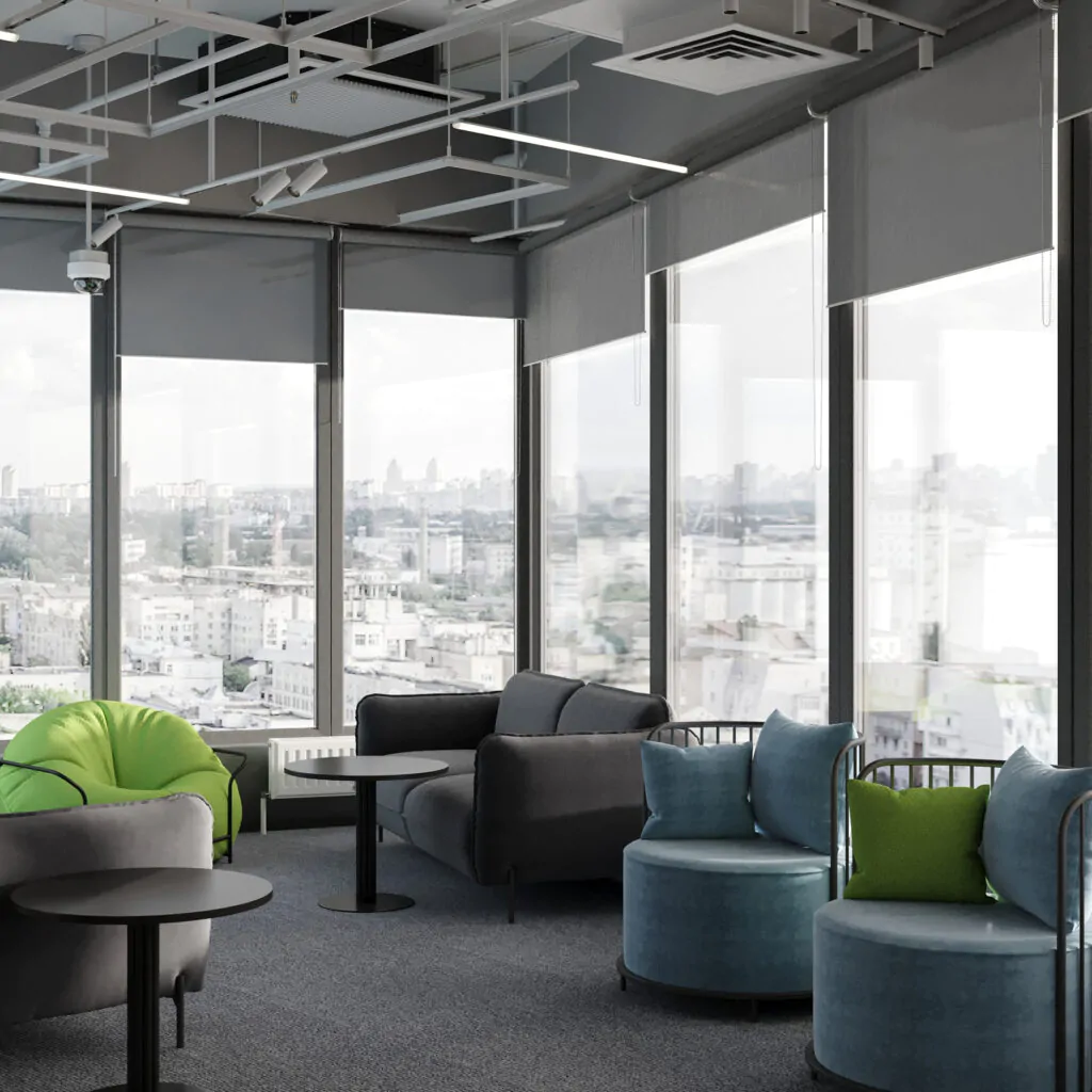 Оформлення дизайну зони відпочинку в офісі