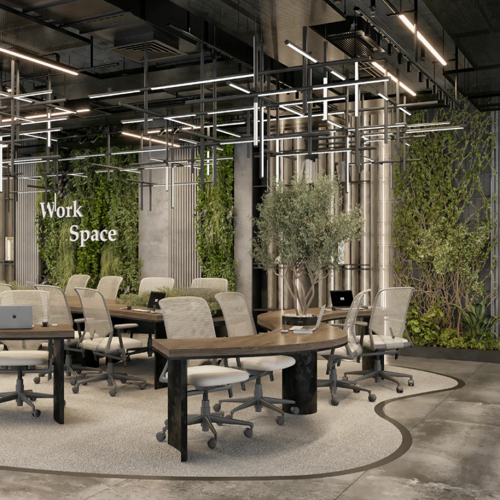 Офіс Open Space в екостилі