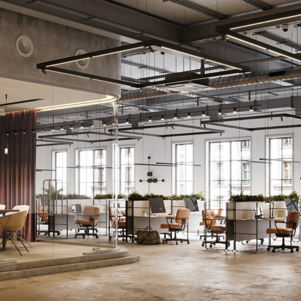 Офіс Open Space у стилі лофт