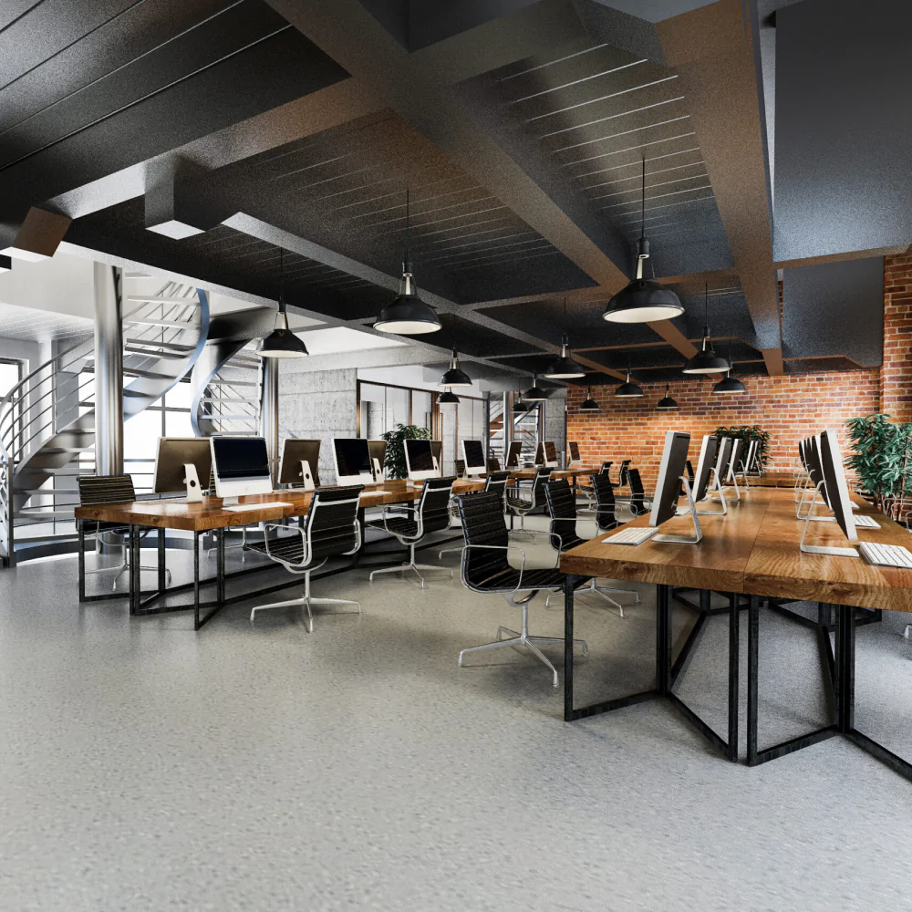 Дизайн офісу Open Space у стилі лофт