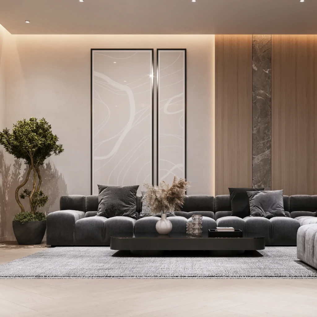 Декор в інтер'єрі офісу в стилі мінімалізм