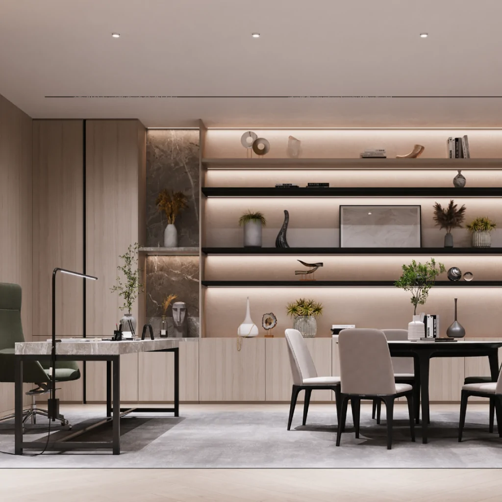 Декор у дизайні офісу у стилі мінімалізм