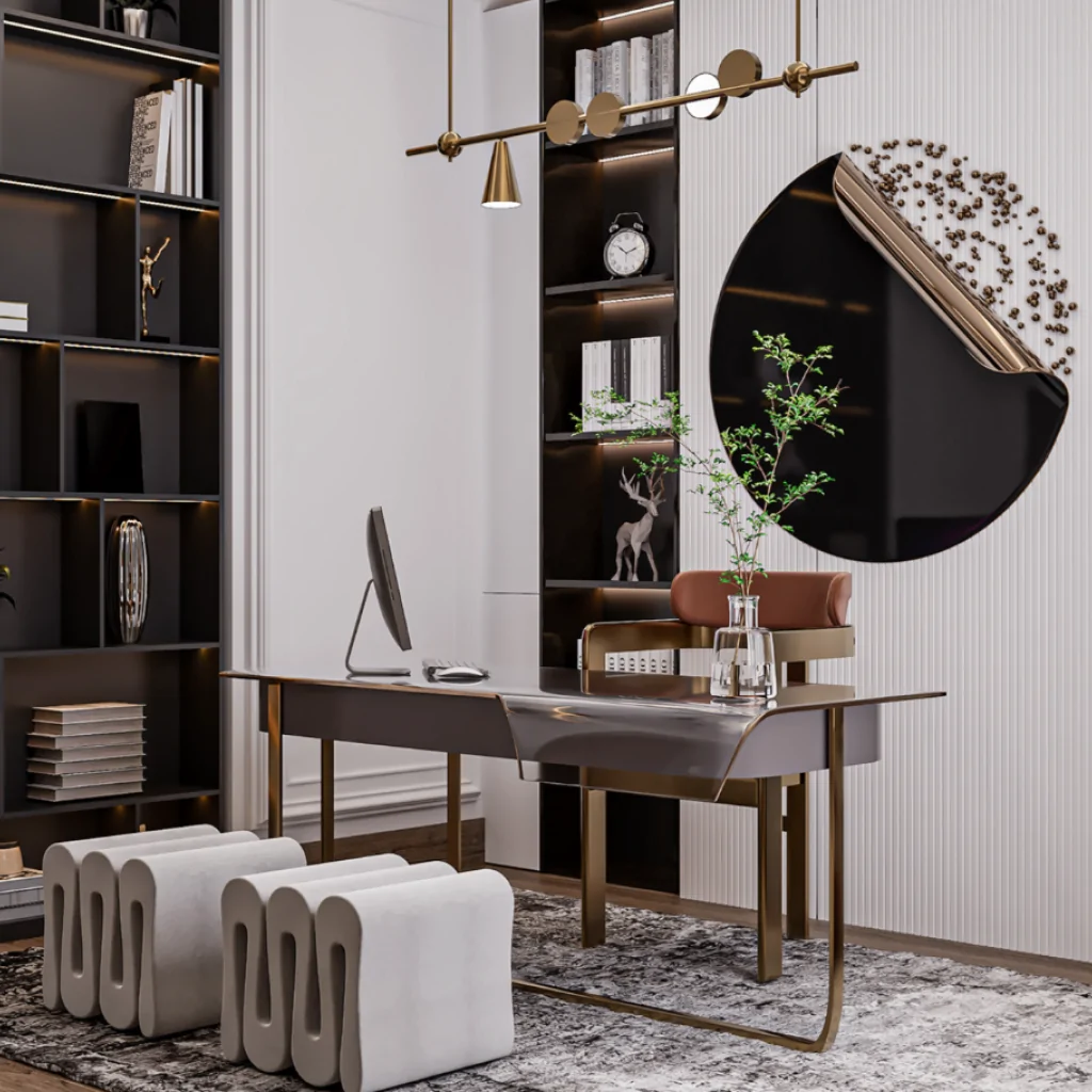 Декор в дизайне офиса в стиле модерн