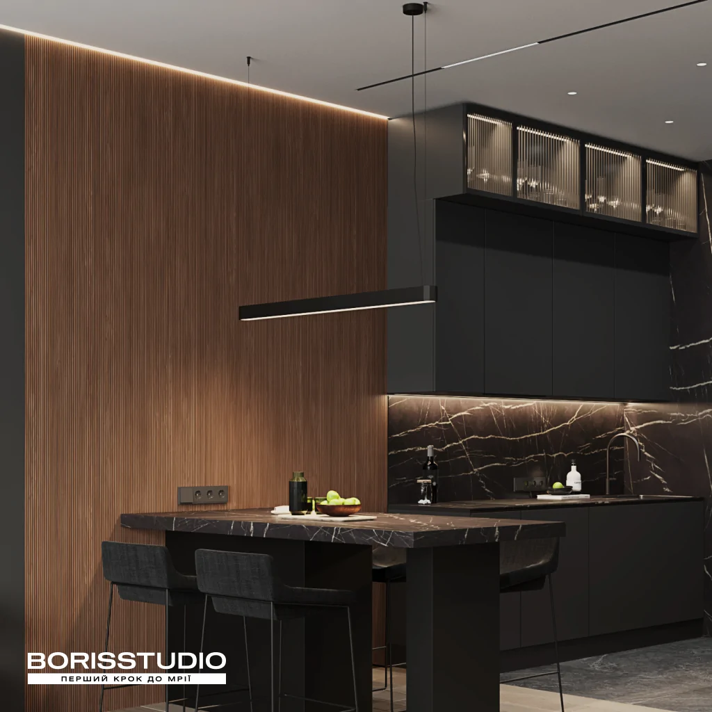 Освещение в интерьере кухни