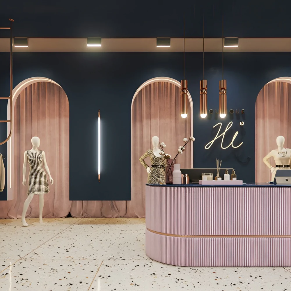 Освітлення магазину жіночого одягу