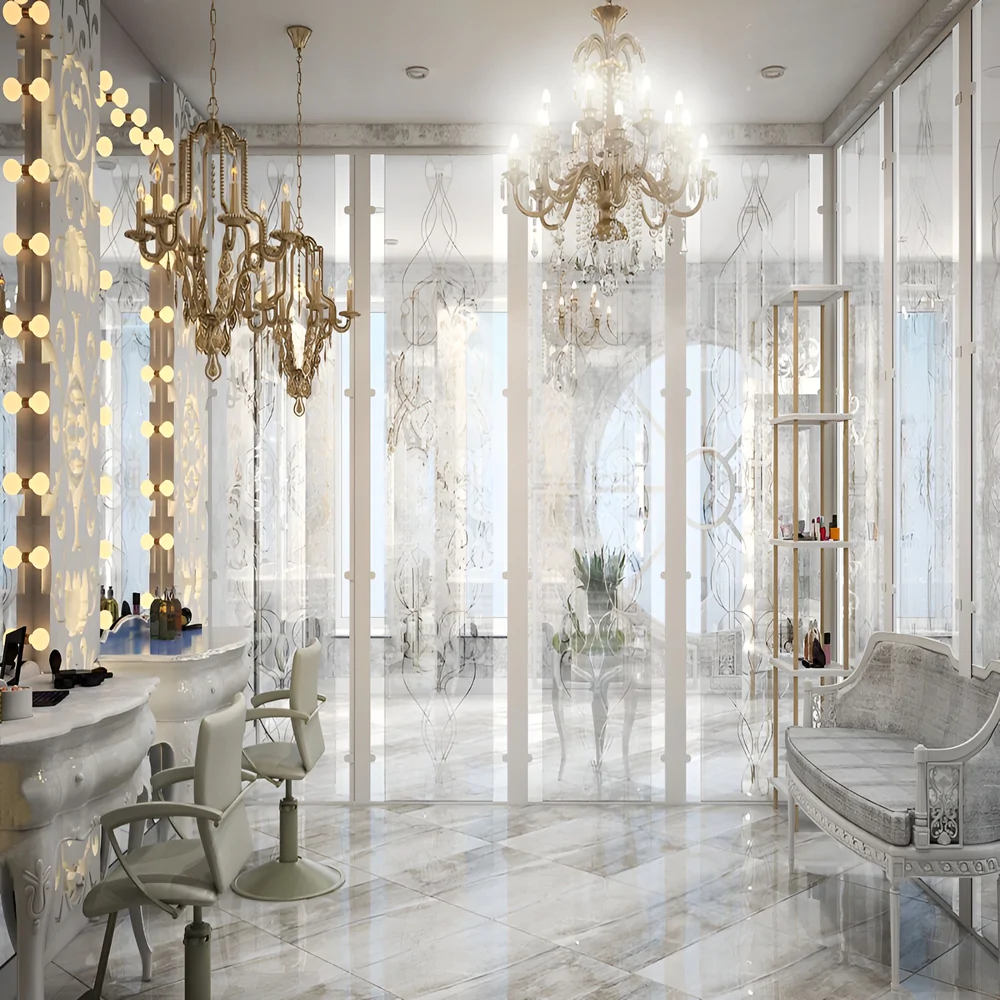 люстра в салоні краси в класичному стилі