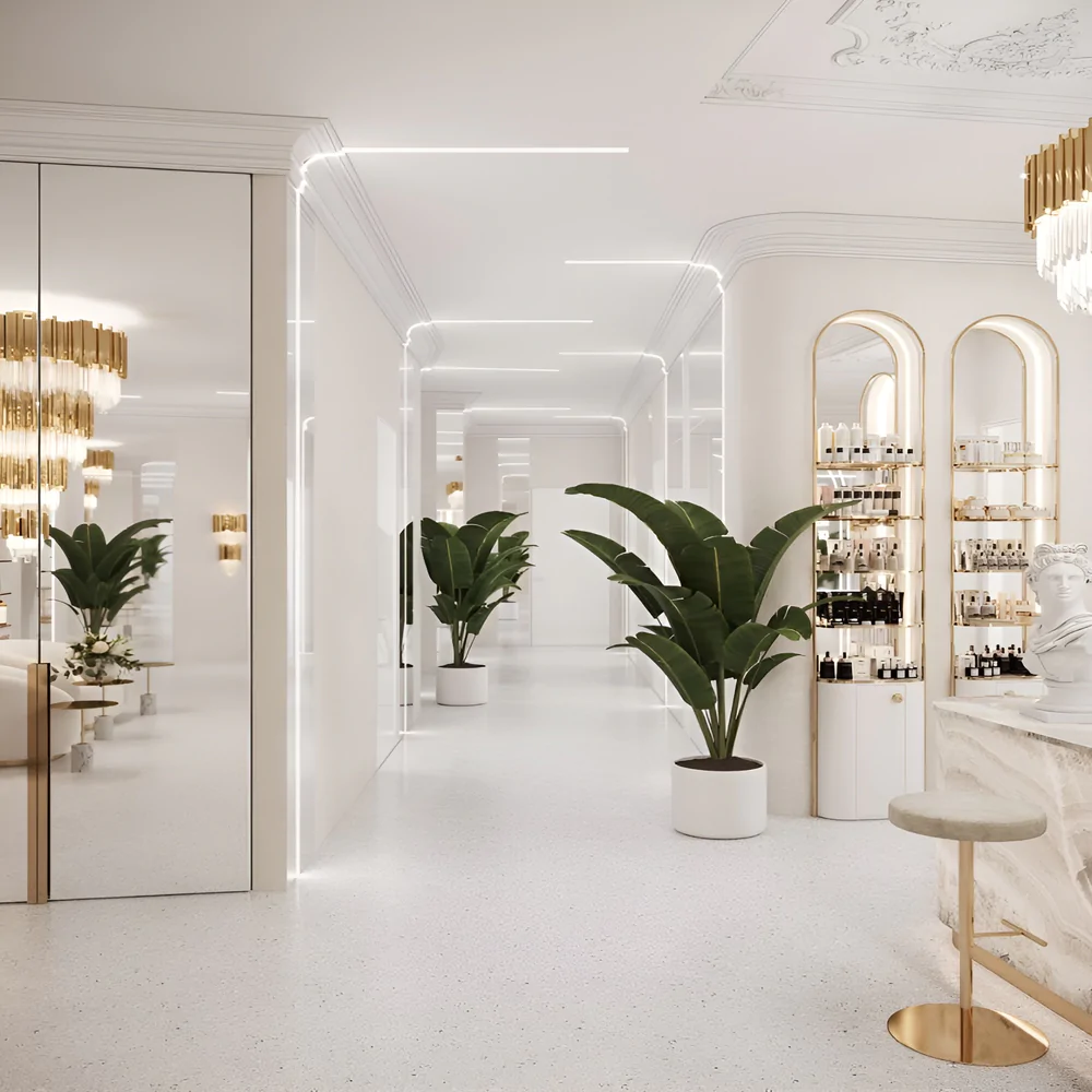 оздоблення підлоги салону краси в класичному стилі