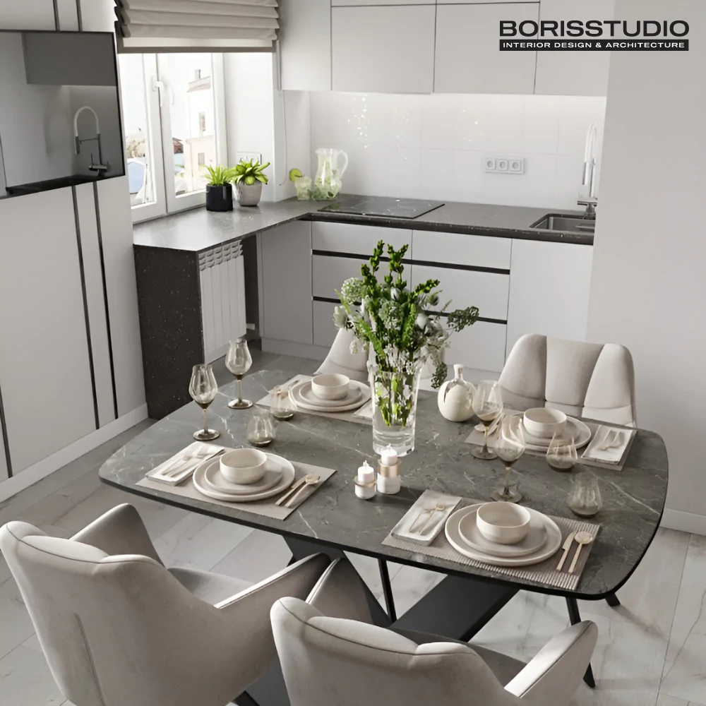 Стильний дизайн паралельної кухні