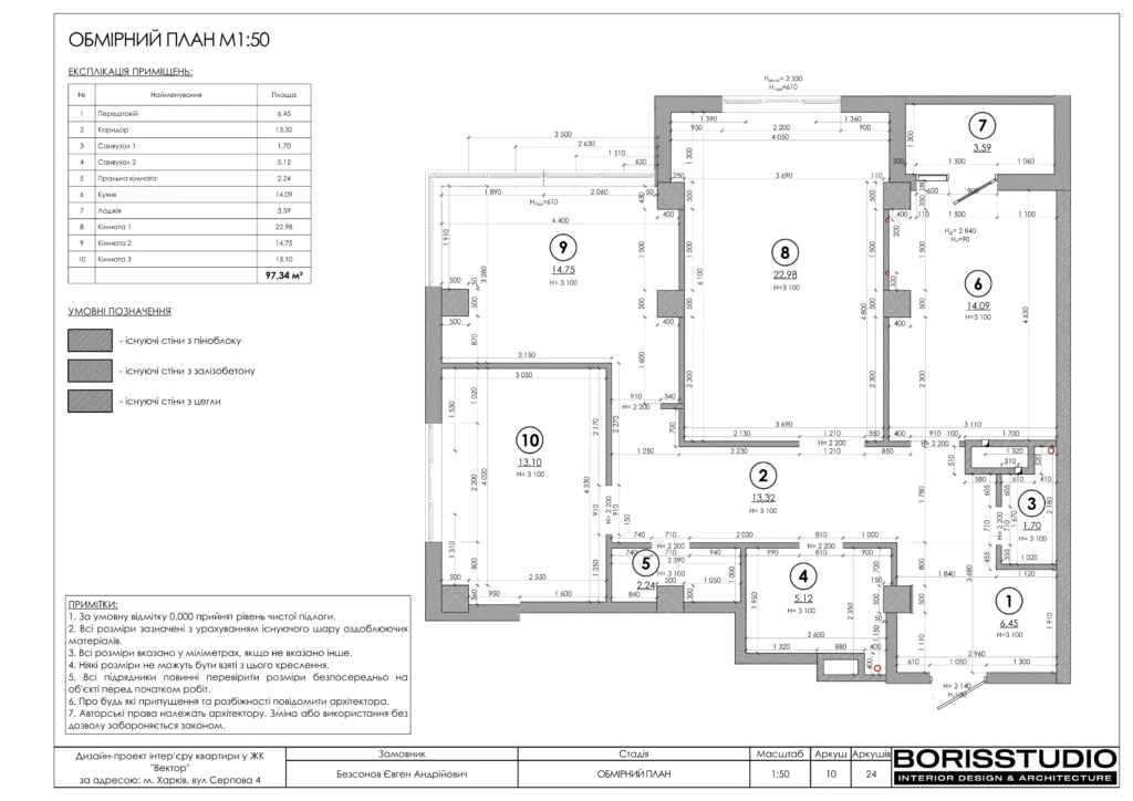 Планировка квартиры с тремя комнатами