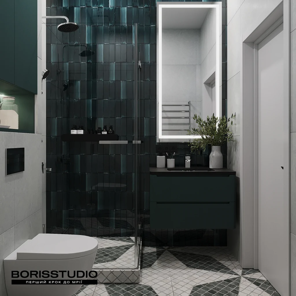 Плитка-мозаїка в інтер'єрі ванної кімнати