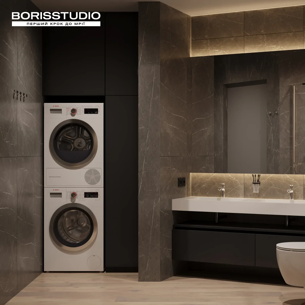 Глянцева плитка у дизайні ванної кімнати