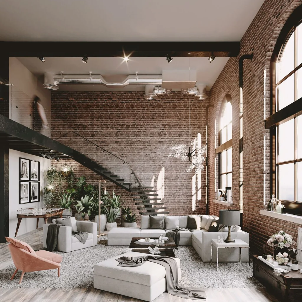 Дизайн потолка для квартиры в стиле лофт