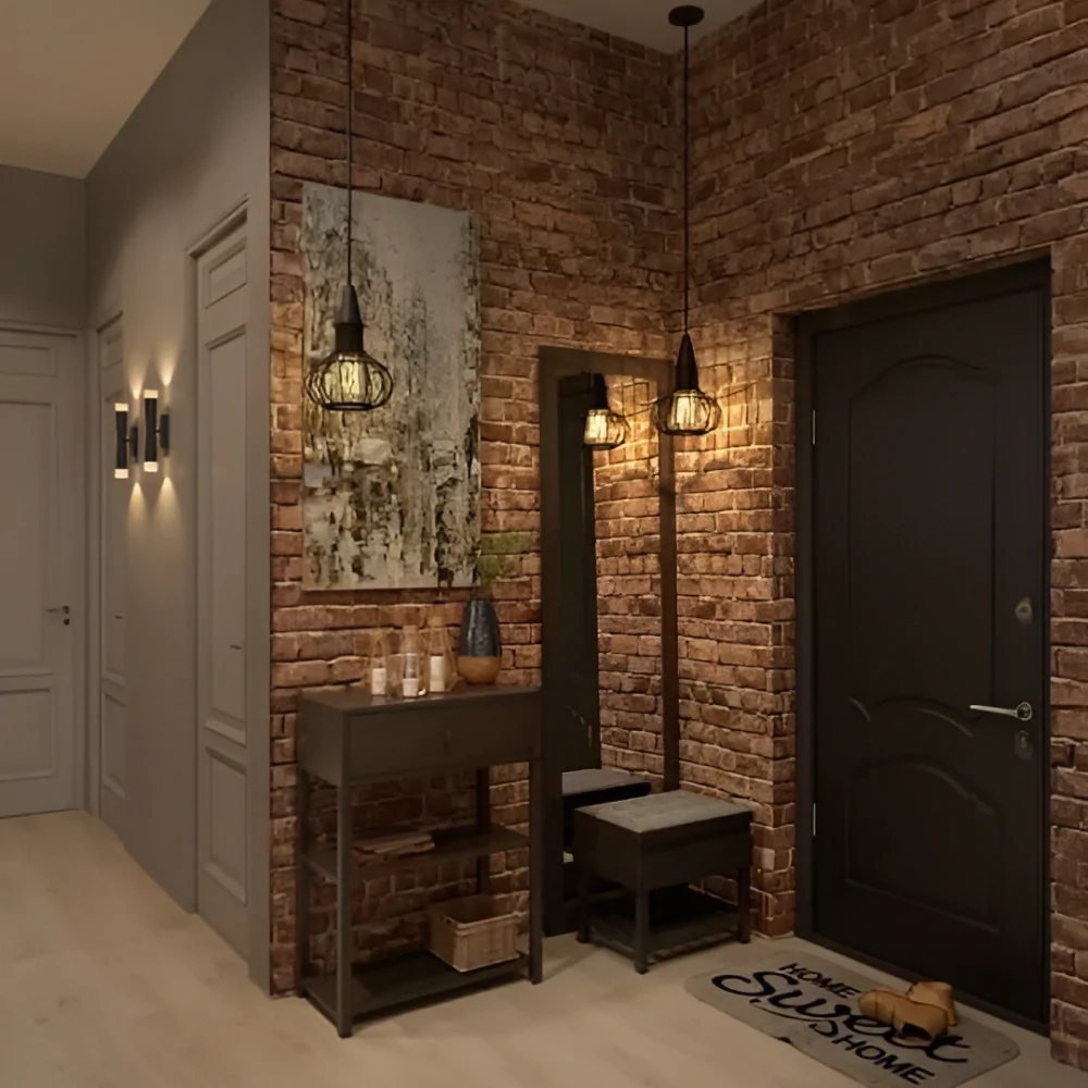 Прихожая частного дома в стиле лофт