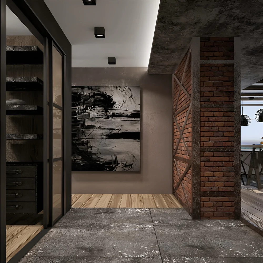 Дизайн передпокою в індустріальному стилі