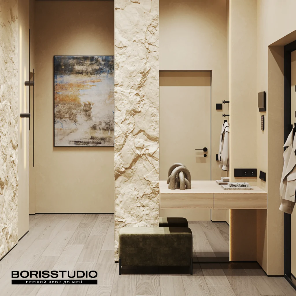 Дизайн інтер'єру передпокою у стилі мінімалізм