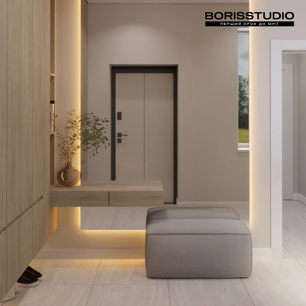 Дизайн-проект передпокою у стилі мінімалізм