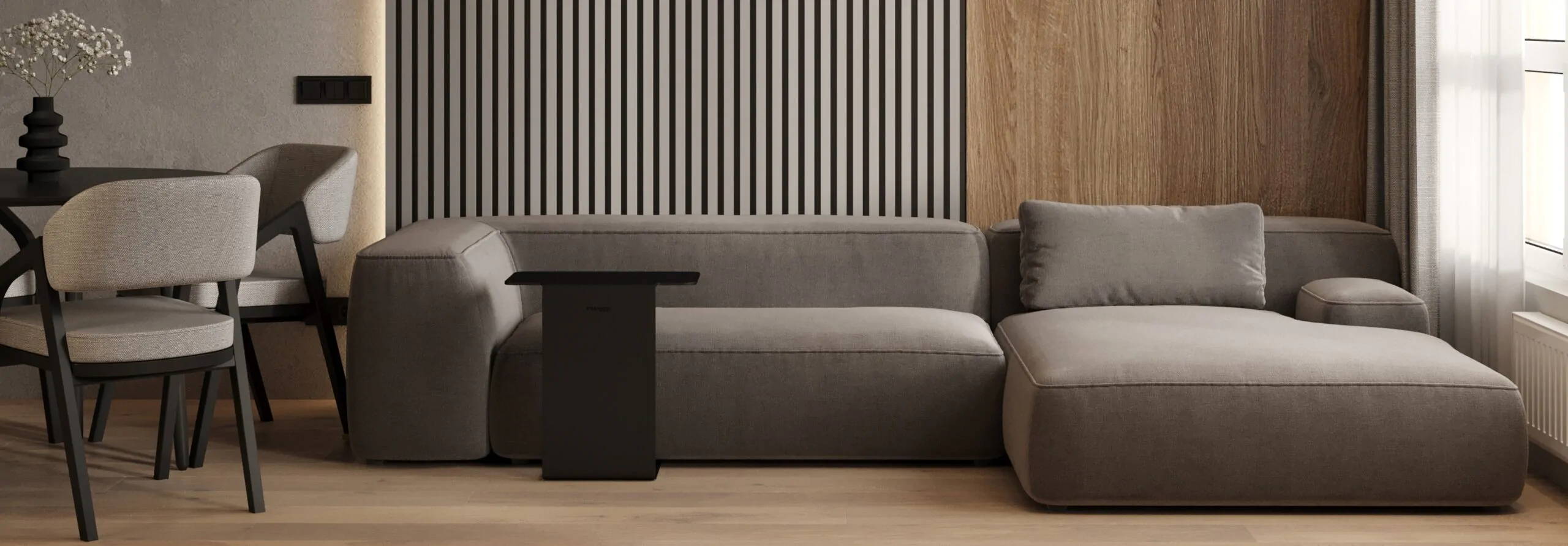 Рейки в інтер’єрі квартири