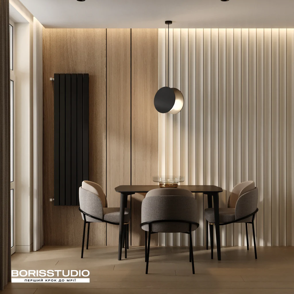 Інтер'єр кухні з декоративними рейками