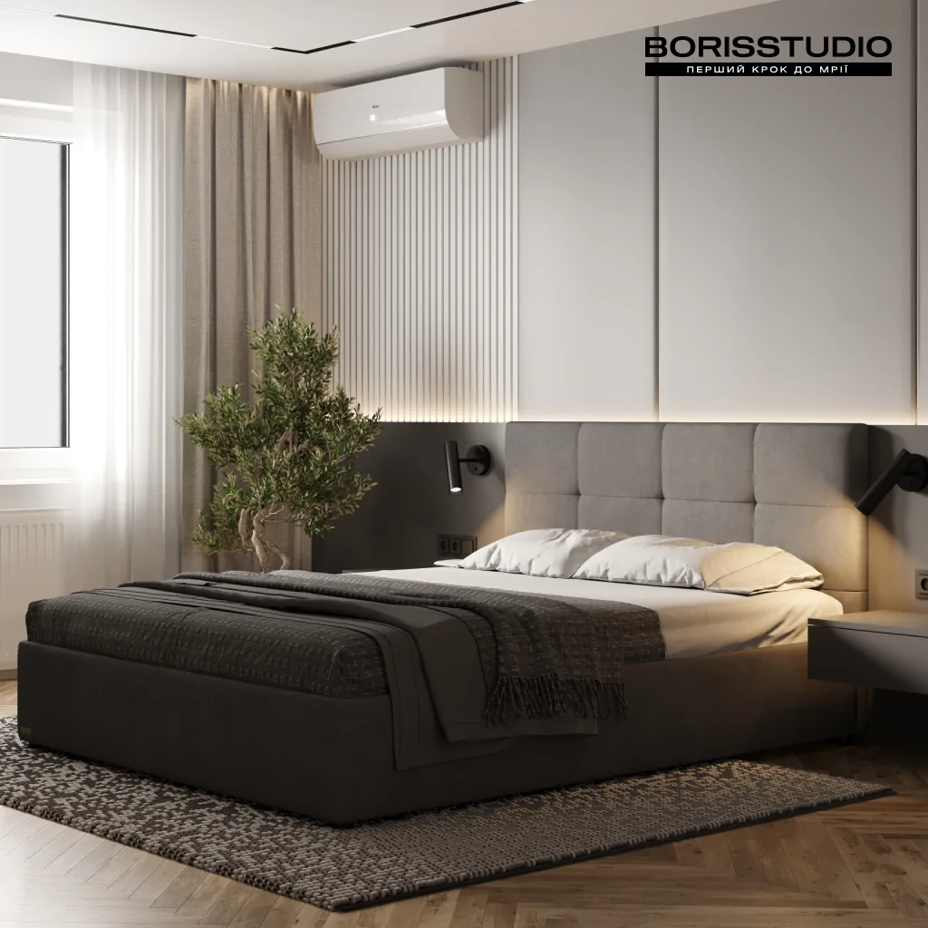 Ремонт спальні для квартири у стилі мінімалізм