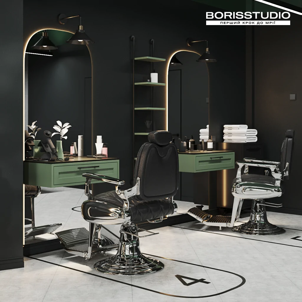Дизайнерський ремонт барбершопу
