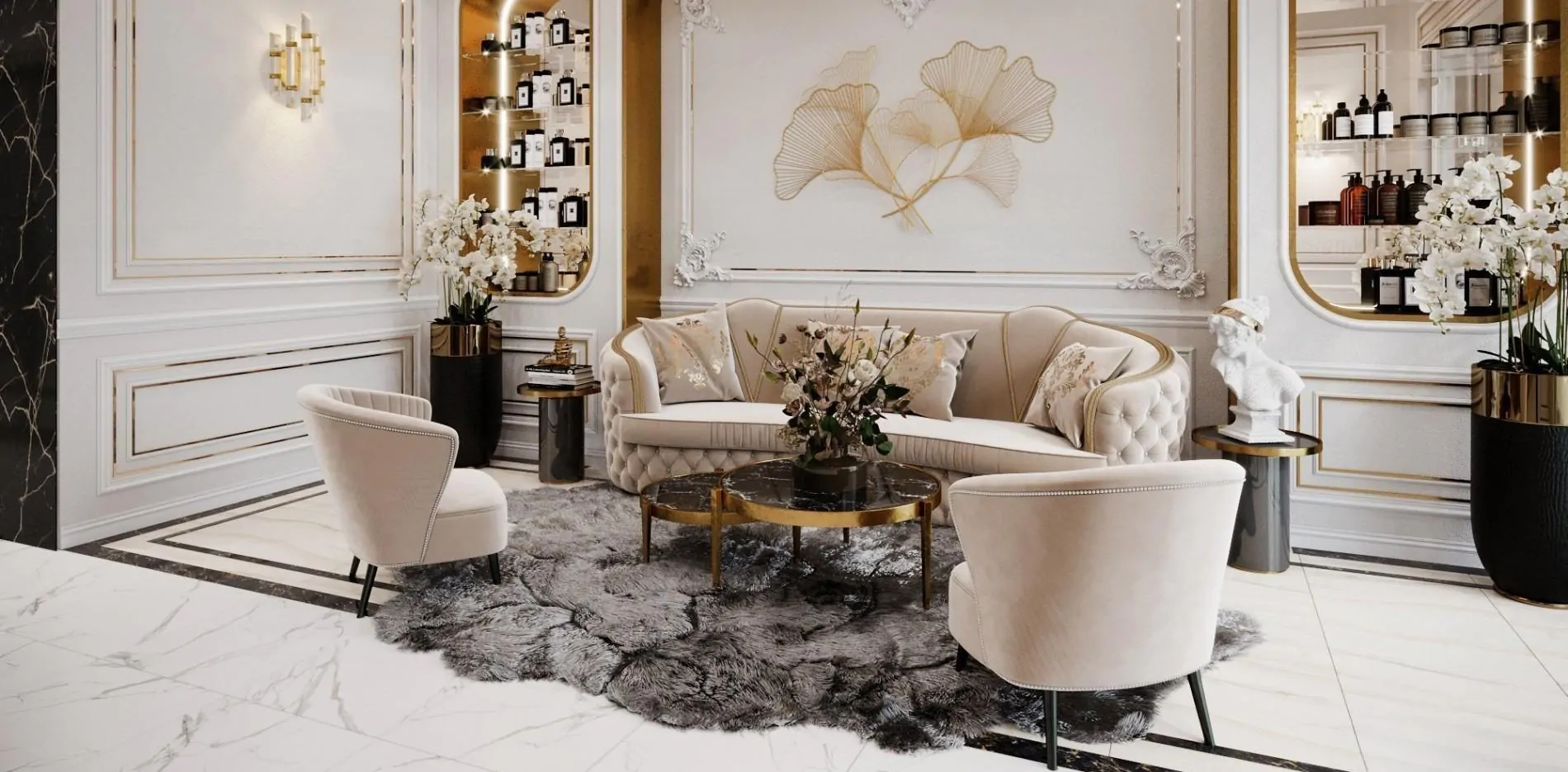 Особливості дизайну салону краси в класичному стилі