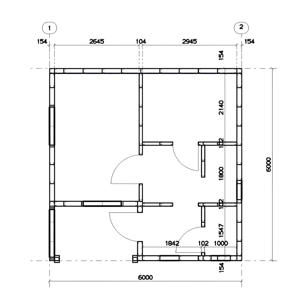 Планування сауни розміром 6x6