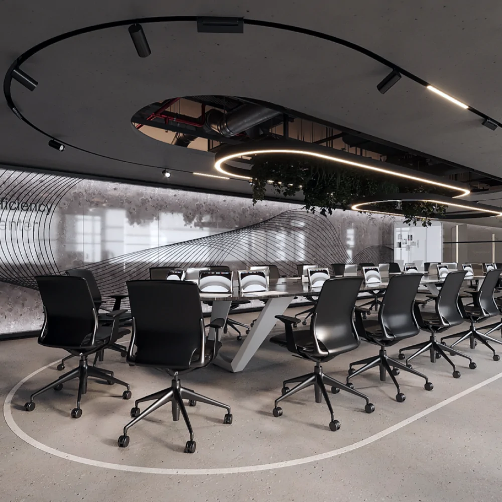 Дизайн офісу у сірому кольорі