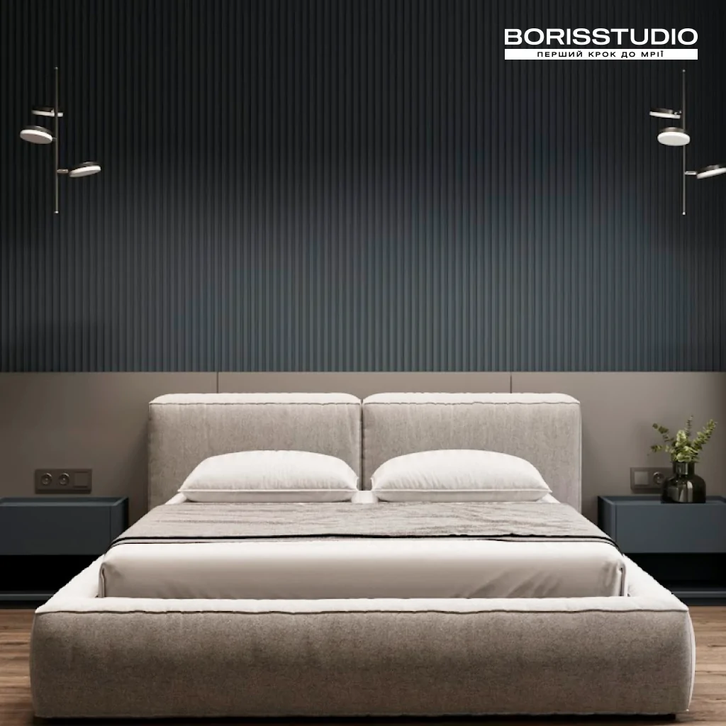 Синій колір в дизайні інтер'єру спальні