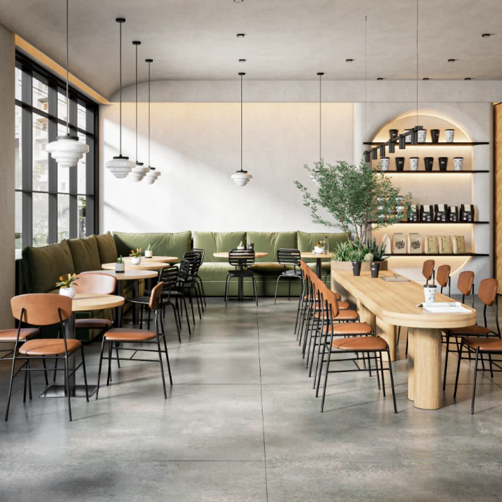 Меблі для кафе у скандинавському стилі