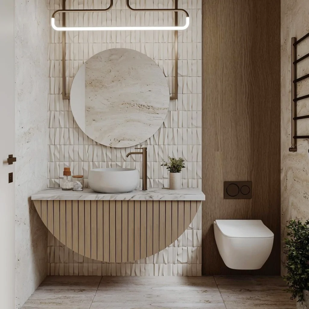 Дизайн интерьера ванной комнаты в скандинавском стиле