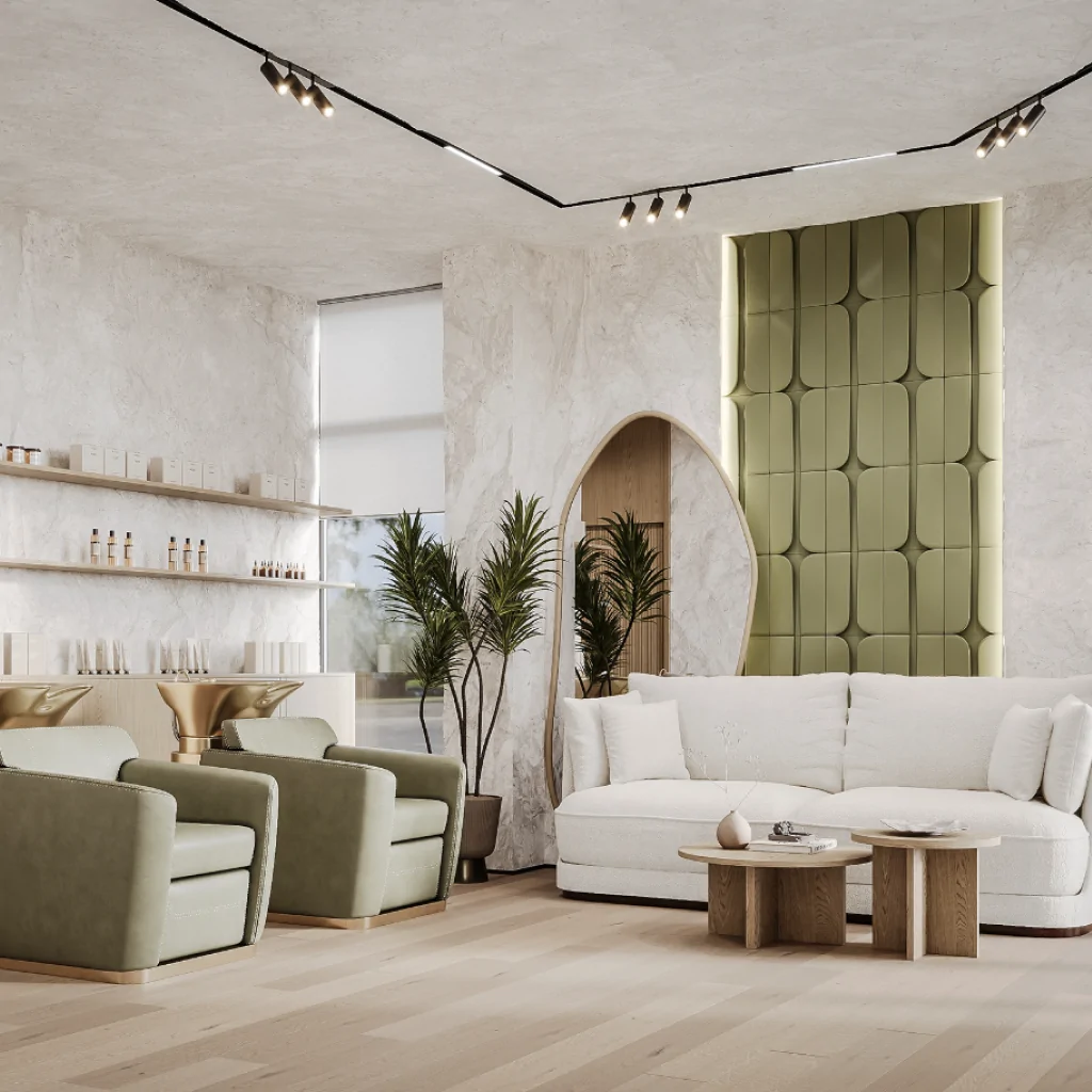 Дизайн интерьера салона красоты в скандинавском стиле