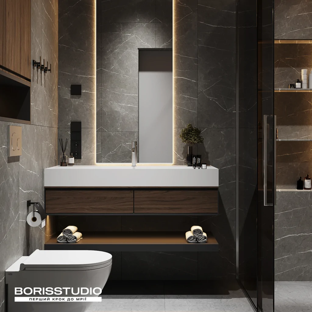 Дизайн інтер'єру ванної кімнати в сучасному стилі