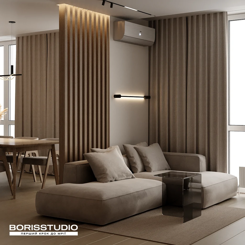 Дизайн інтер'єру вітальні в сучасному стилі