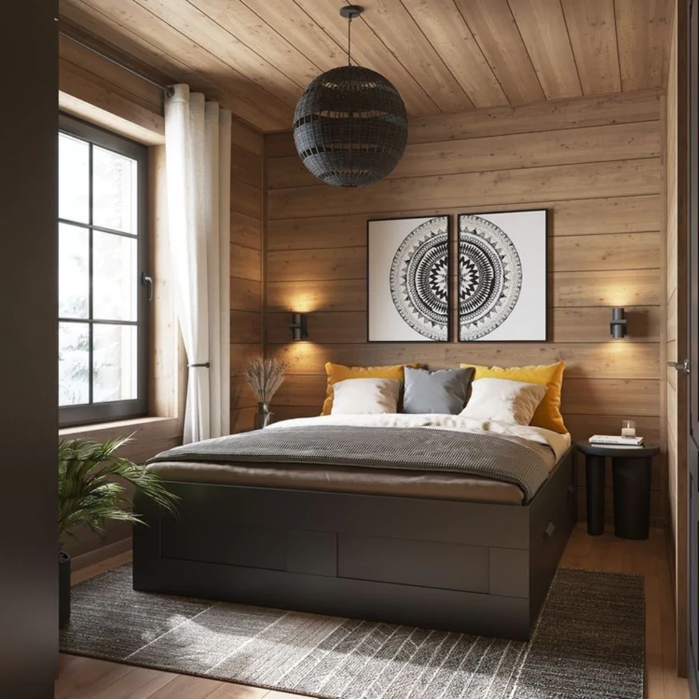 Спальня в дерев'яному будинку