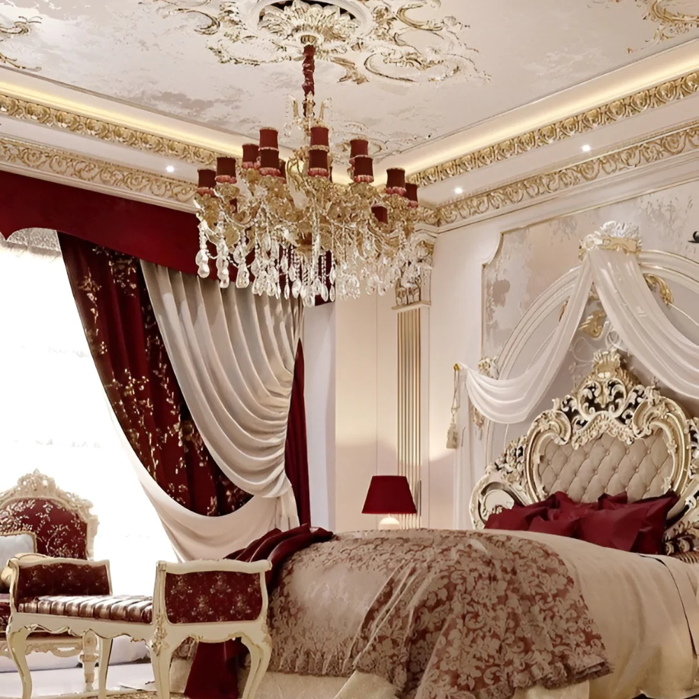 дизайн спальні в стилі бароко