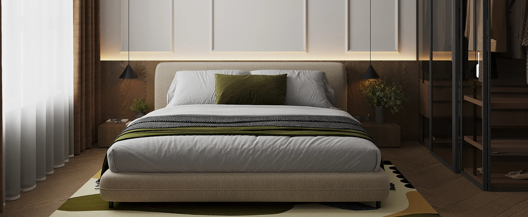 Гардеробна в спальні: стилі інтер’єру