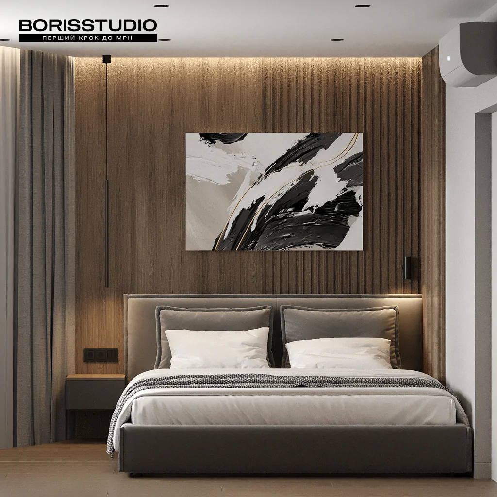 Дизайн інтер'єру спальні для квартири в сучасному стилі