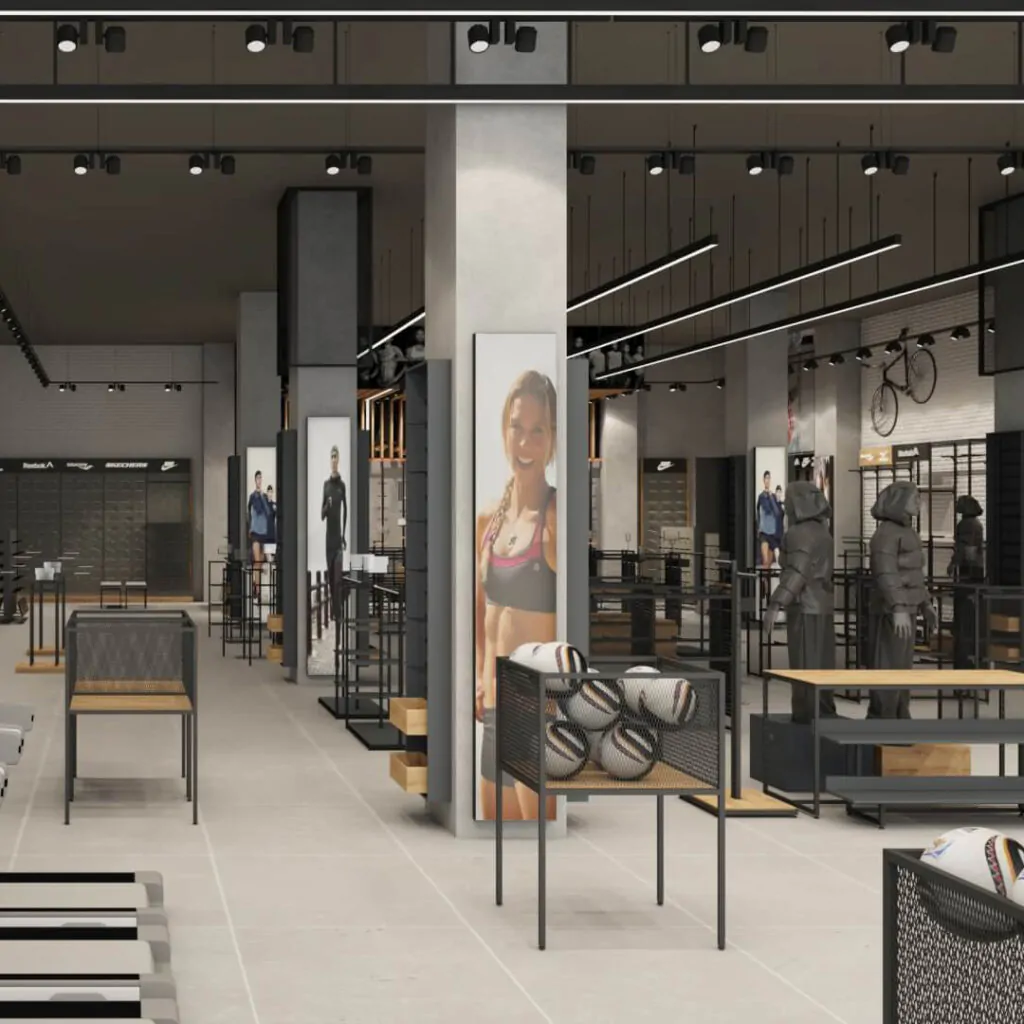 Дизайн інтер'єру магазину спортивних товарів №15