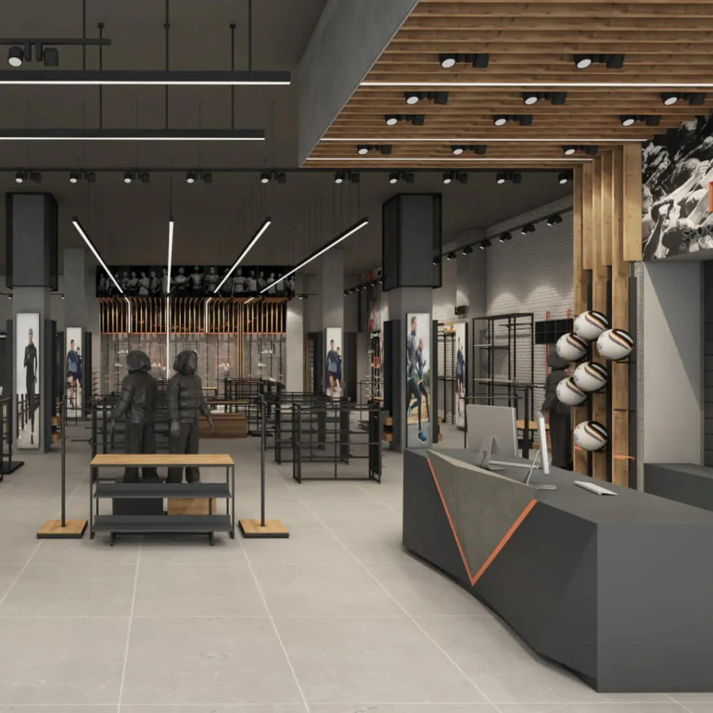 Дизайн інтер'єру магазину спортивних товарів №12