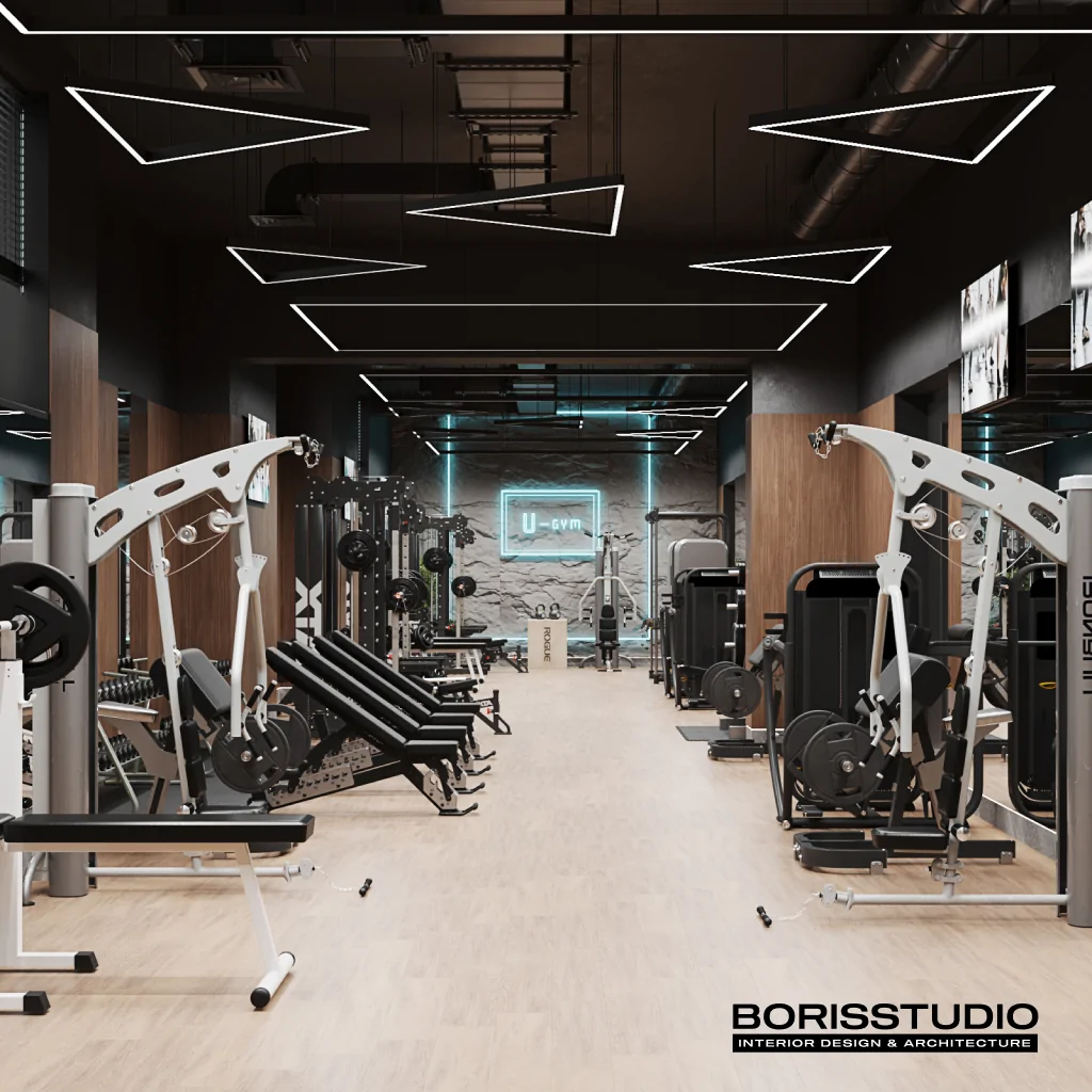Дизайн спортзалу у стилі лофт