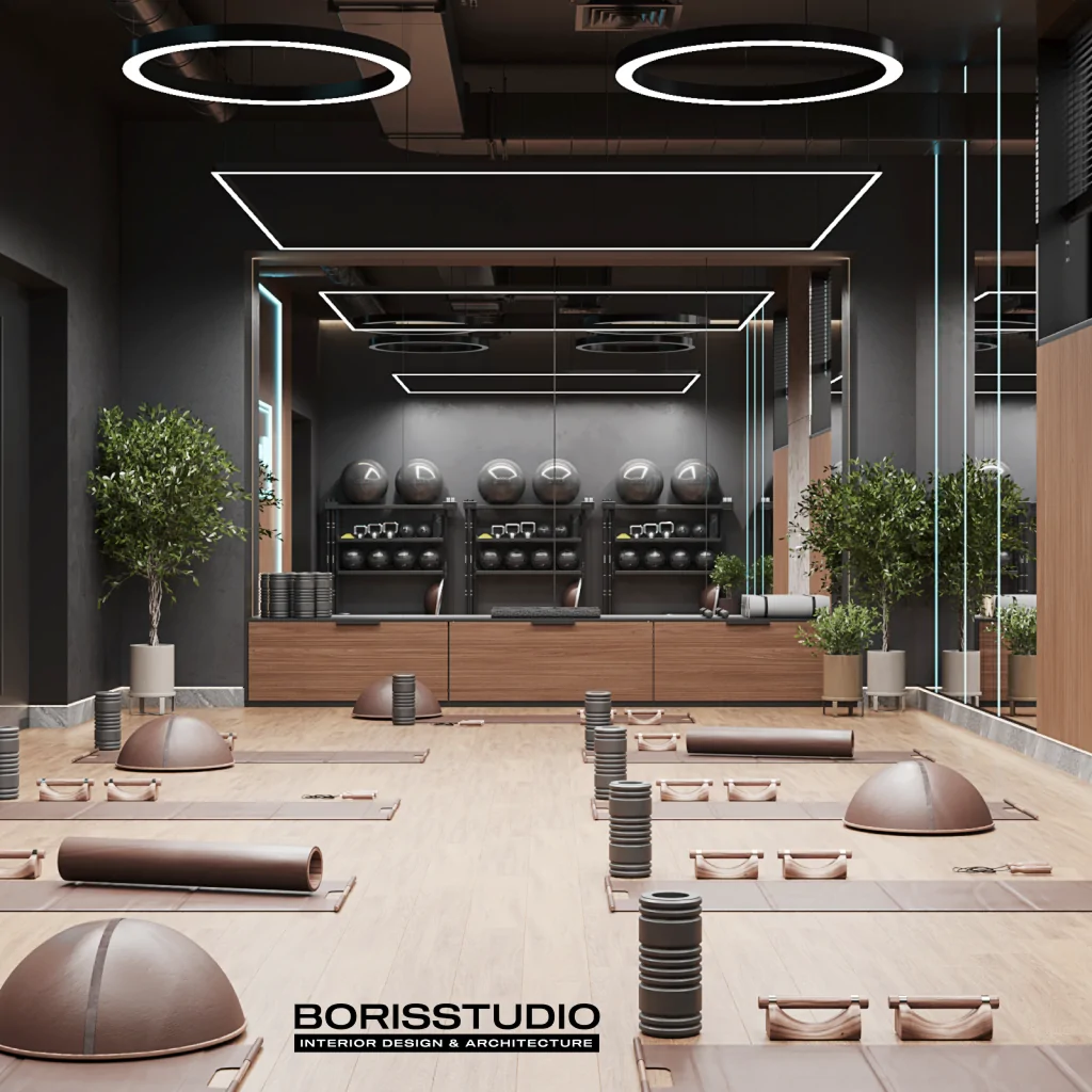 Освітлення у дизайні спортзалу у стилі мінімалізм
