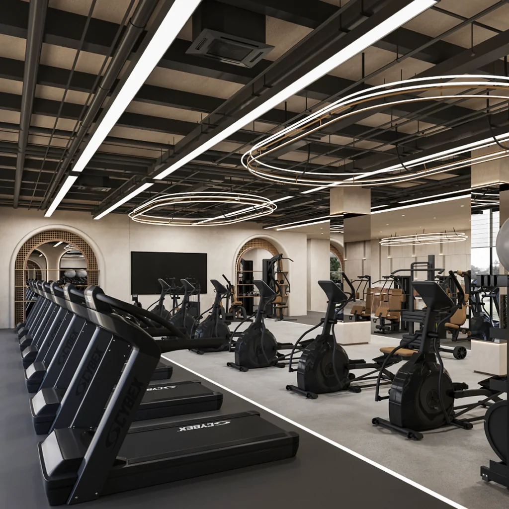 Інтер'єр спортзалу у стилі мінімалізм